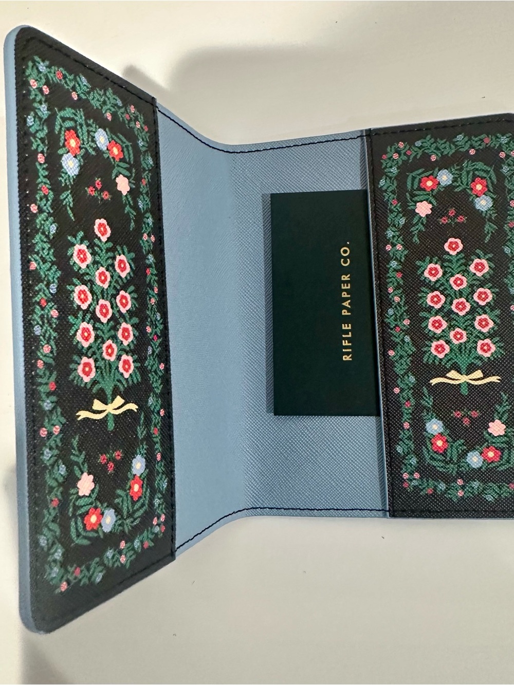 Rifle Paper Co. Black Floral Passport Holder - Picture 6 of 7